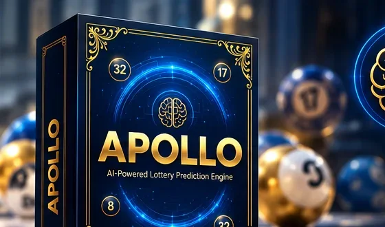 Close-up of the Apollo AI box with lottery balls